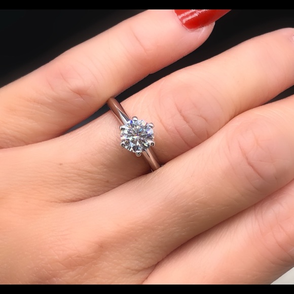 Moissanite ring set with certificate - Picture 6 of 17